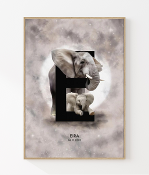 The letter E - Personalized poster