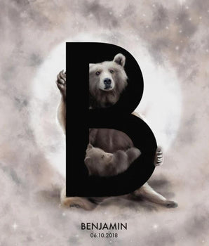 Bokstaven B - Personlig plakat – kunstplakat uten ramme