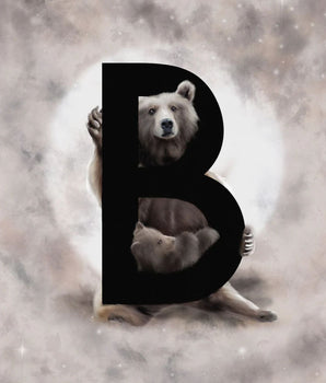 Bokstaven B – kunstplakat uten ramme