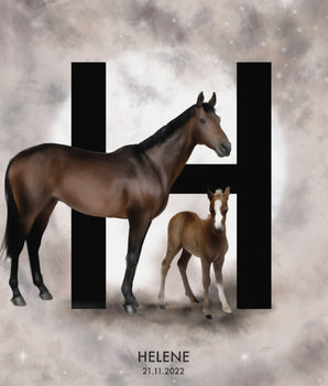 Bokstaven H - Personlig plakat – kunstplakat uten ramme