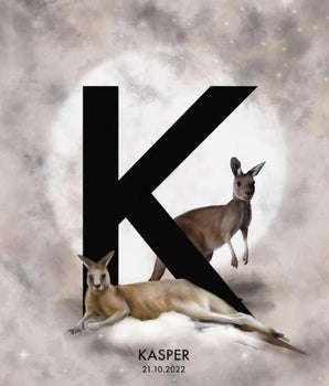 Bokstaven K - Personlig plakat – kunstplakat uten ramme