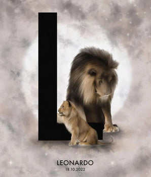 Bokstaven L - Personlig plakat – kunstplakat uten ramme