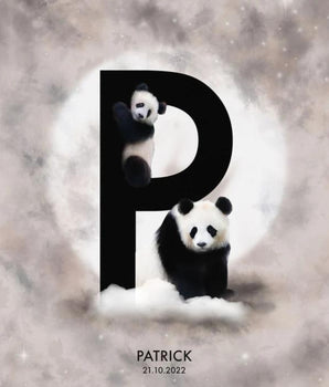 Bokstaven P - Personlig plakat – kunstplakat uten ramme