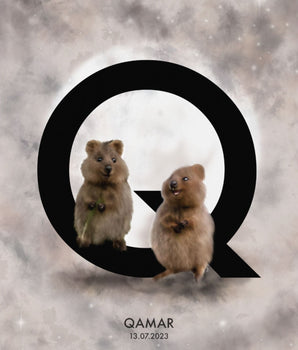 Bokstaven Q - Personlig plakat – kunstplakat uten ramme