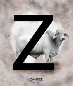 Bokstaven Z - Personlig plakat – kunstplakat uten ramme