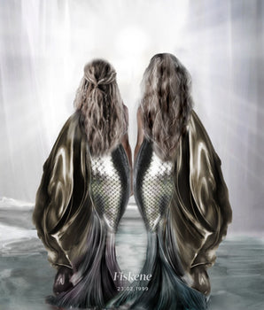 Fiskene dame - personlig plakat (19.feb-20.mars) – kunstplakat uten ramme