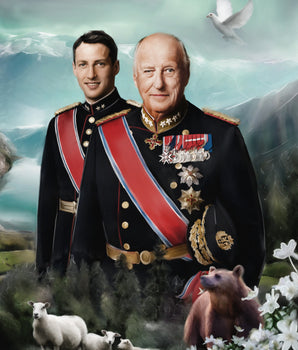 kong Harald V – kunstplakat uten ramme