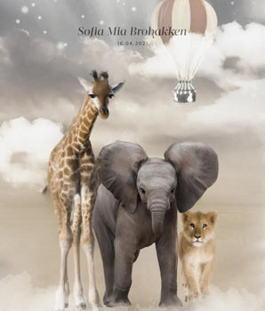 Safari - Personlig plakat – kunstplakat uten ramme