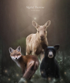 Skogen - personlig plakat – kunstplakat uten ramme
